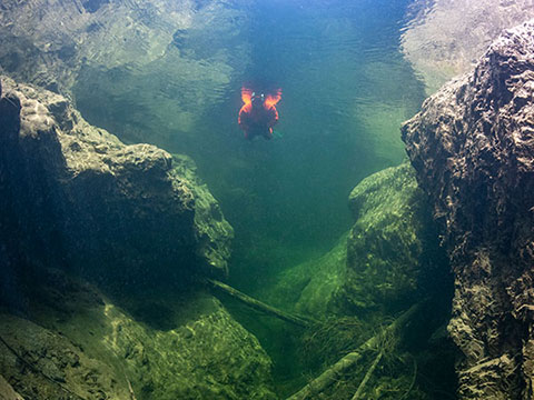 Under Pressure Tauchen im Attersee Flusstauchen