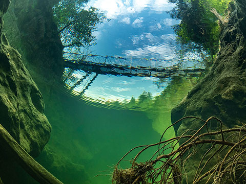 Under Pressure Tauchbasis Attersee Wandern mit der Taucherbrille
